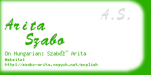 arita szabo business card